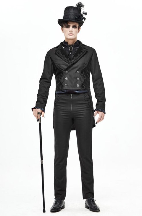 VictorianTail Coat Blk 3XL