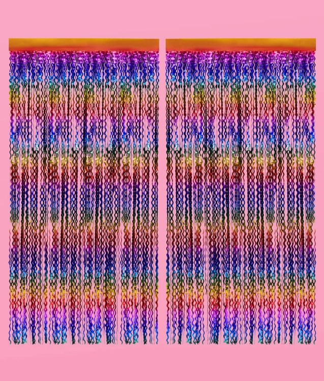 Curtain Foil Wavy Rainbow