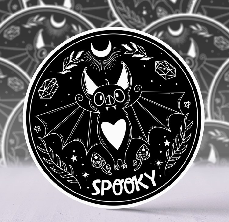 Sticker Spooky Bat