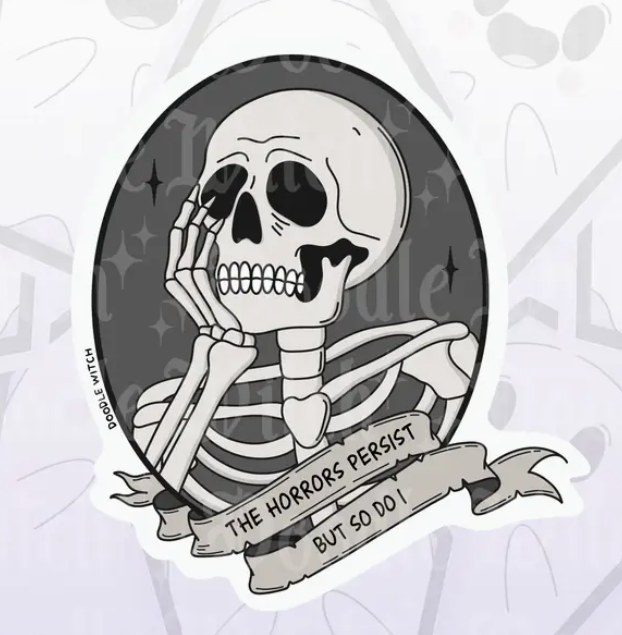 Sticker Horrors Persist Skelly
