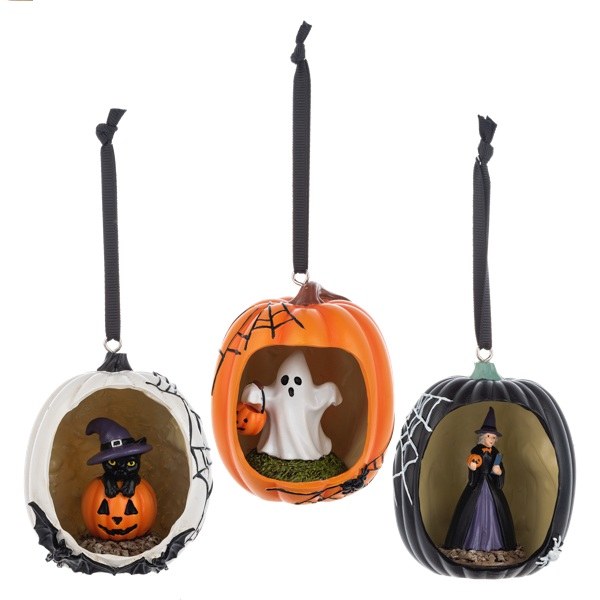 Ornament Hllwn Pumpkin Asst