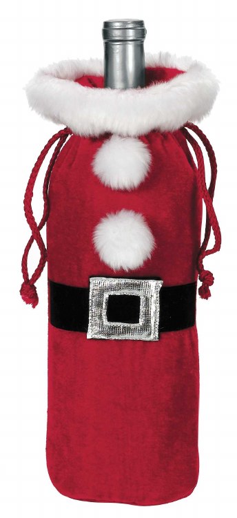 Wine Bag Santa Velvet