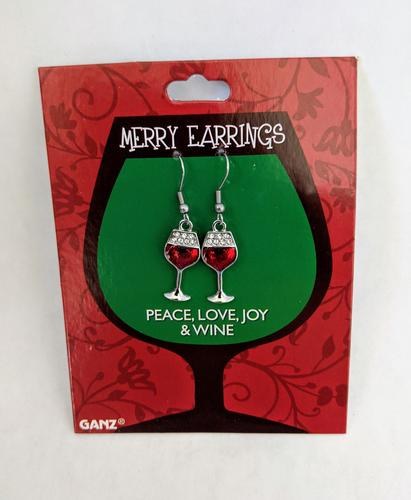 Merry Earrings ~ Wine Glasses