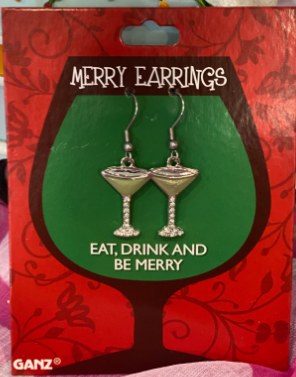 Merry Earrings ~ Martini Glasses