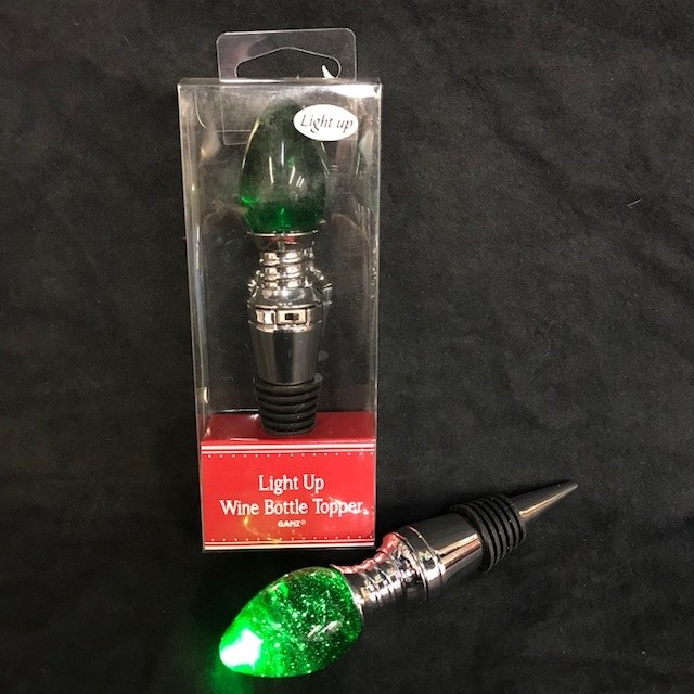 Light Up Wine Bottle Topper ~ GREEN