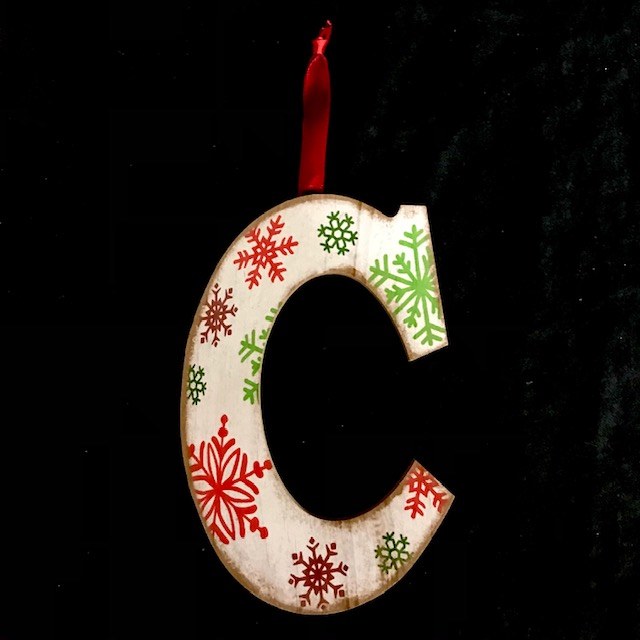 Merry Initials Ornament ~ C