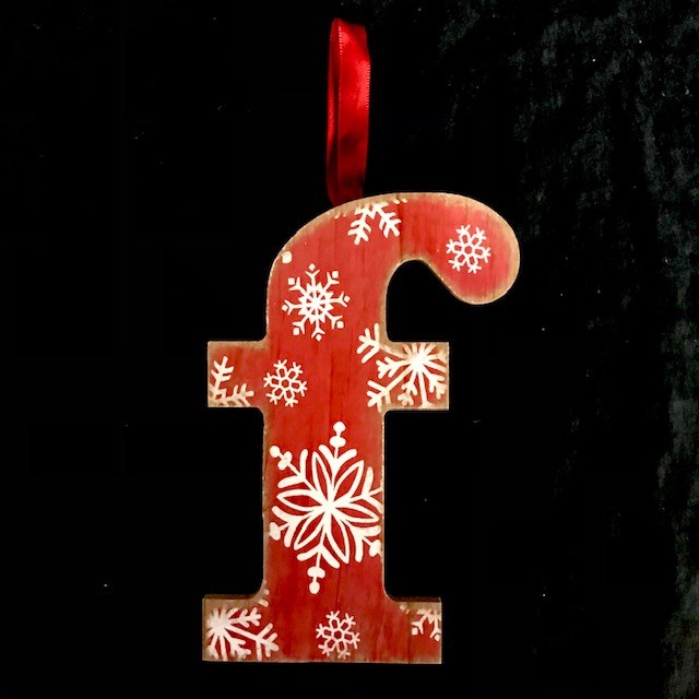 Merry Initials Ornament ~ F