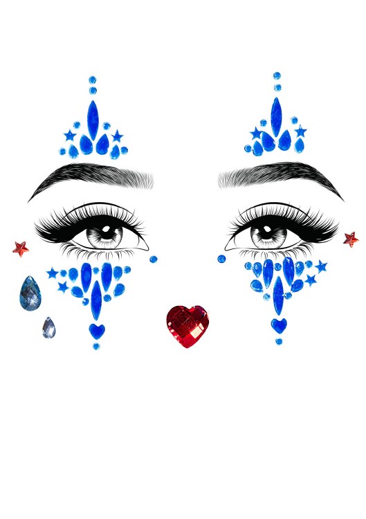 Face Jewels Harlequin