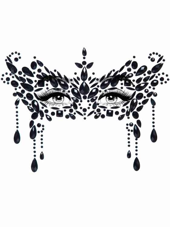 Face Jewels Masquerade Black