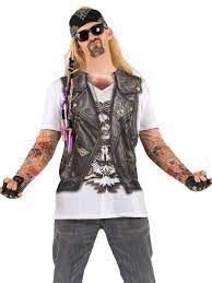 FauxReal Biker Tattoo Shirt M