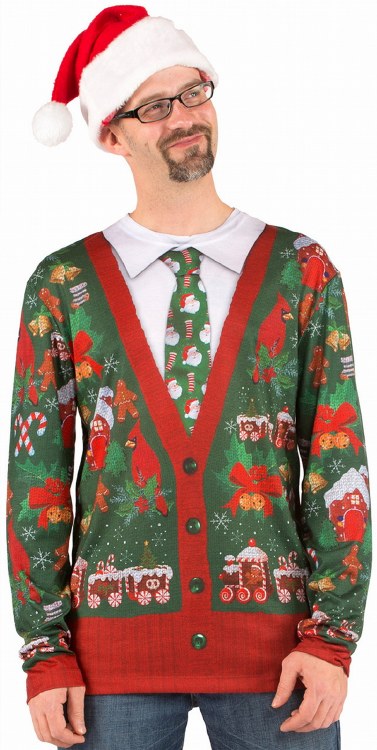 Faux Real Ugly Cardigan Med