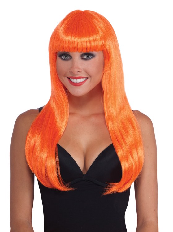 Wig Sassy Neon Orange