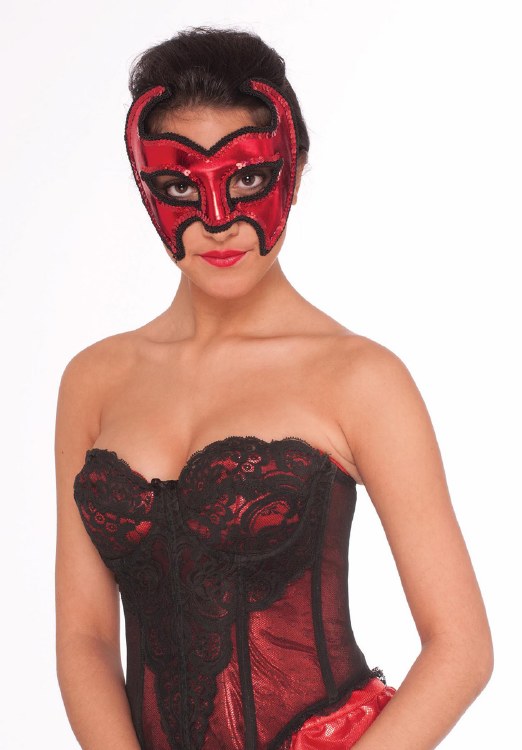 Red Devil Half Mask
