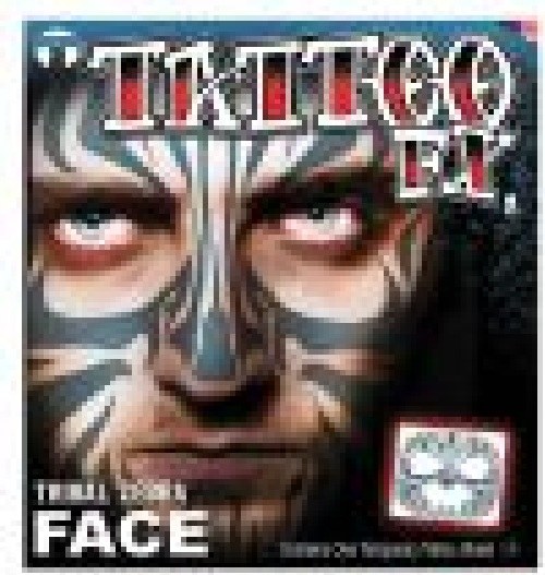 Tribal Zebra Face Tattoo