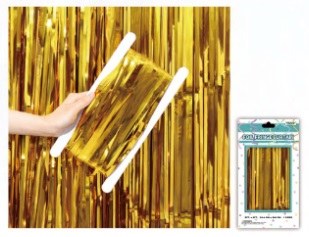 Foil Door Curtain Gold