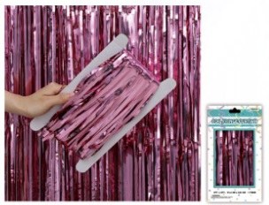 Foil Door Curtain Pink