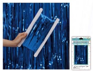 Foil Door Curtain Blue