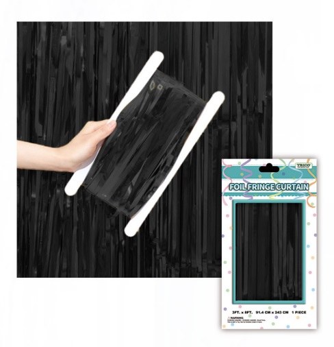 Foil Door Curtain Black