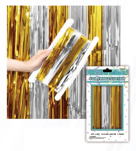 Foil Door Curtain Gold/Silver