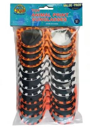 Animal Print Sunglasses 12pk