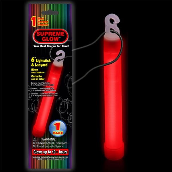 Glow Stick w/ Lanyard Red
