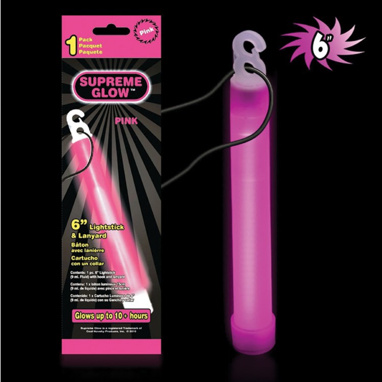 Glow Stick w/ Lanyard Pink