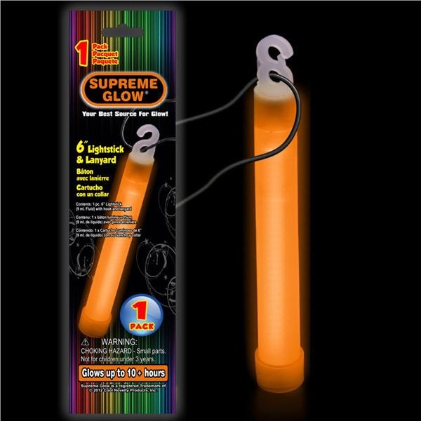 Glow Stick w/ Lanyard Orange