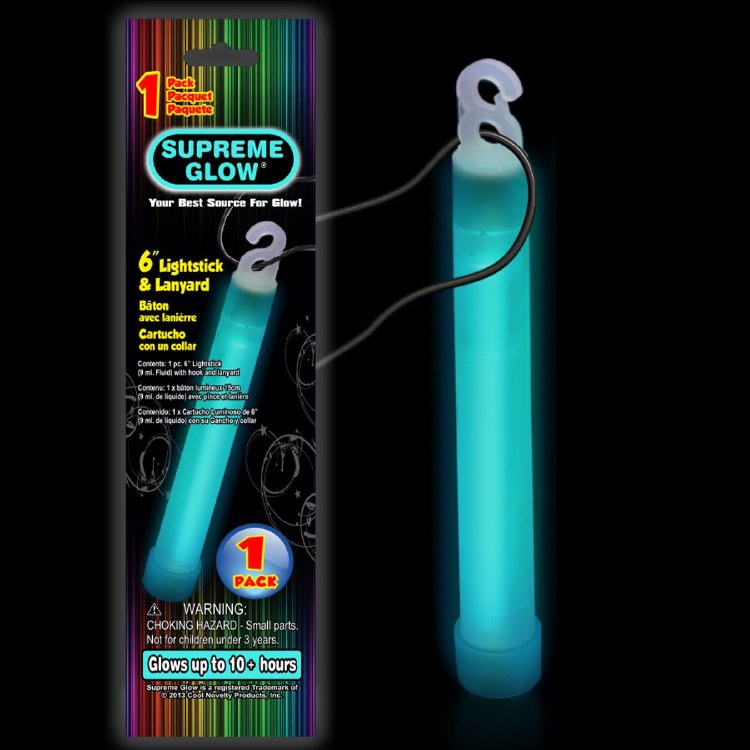 Glow Stick w/ Lanyard Aqua