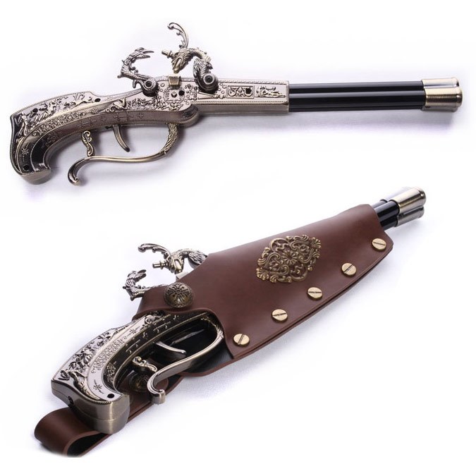 Steampunk Pistol with Holster
