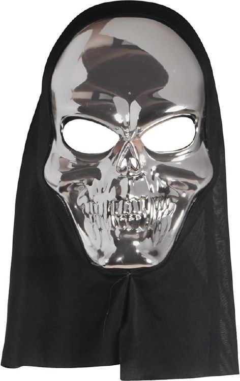 Mask Skull Silver Hooded
