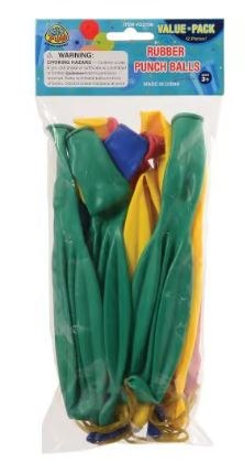 Rubber Punch Balls 12pk