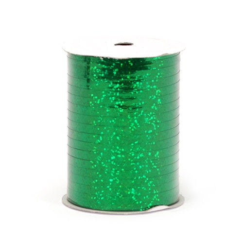 Curling Ribbon Holographic Green
