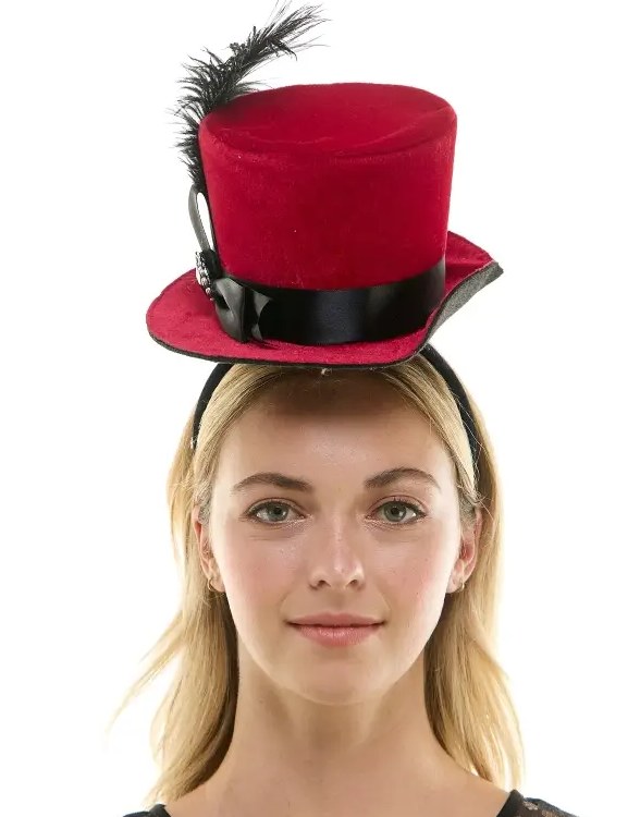 Red Velvet Mini Top Hat