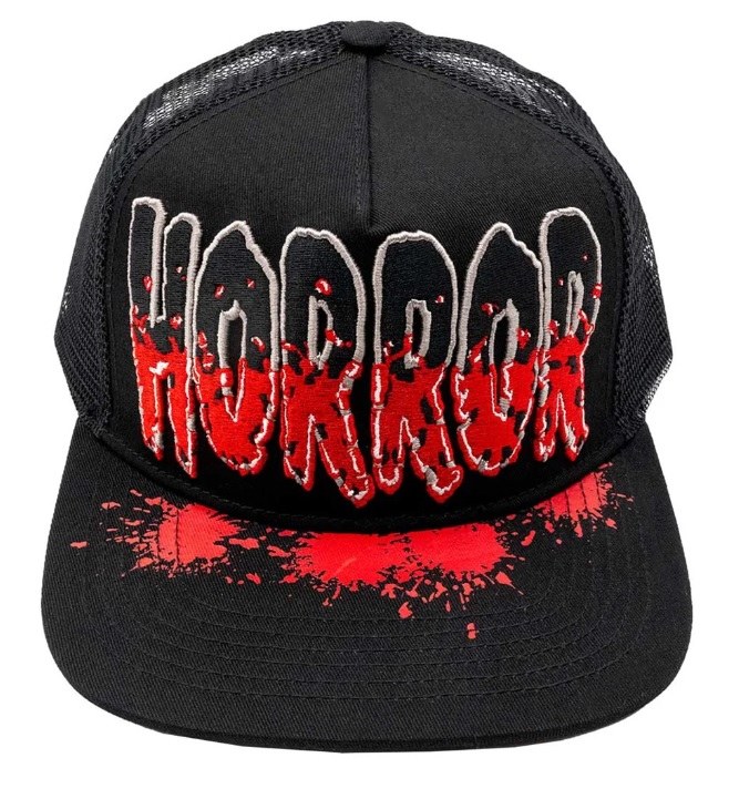 Hat Horror Text Trucker Cap