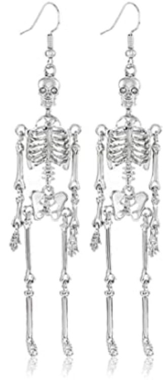Skeleton Earrings ~ Silver