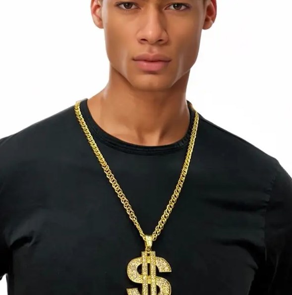 Chain Necklace Dollar Gold