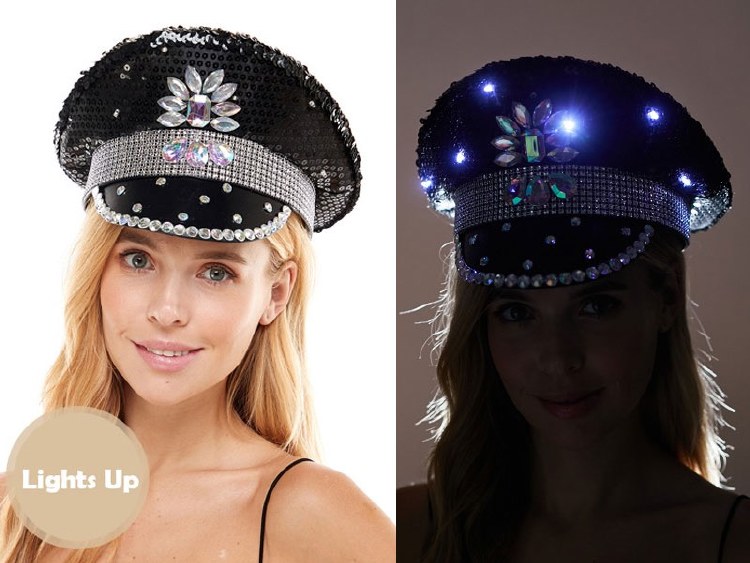 Festival Hat Light Up Black