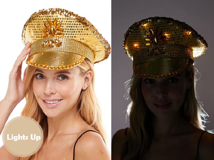 Festival Hat Light Up Gold