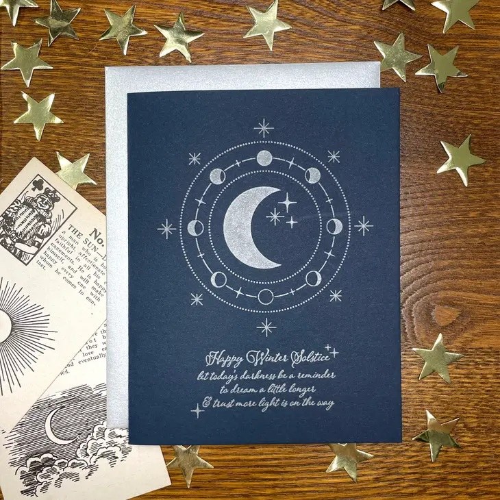 Winter Solstice Card • BLANK INSIDE