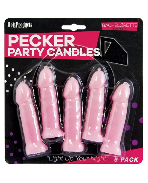 Pecker Party Candles Pink 5pk
