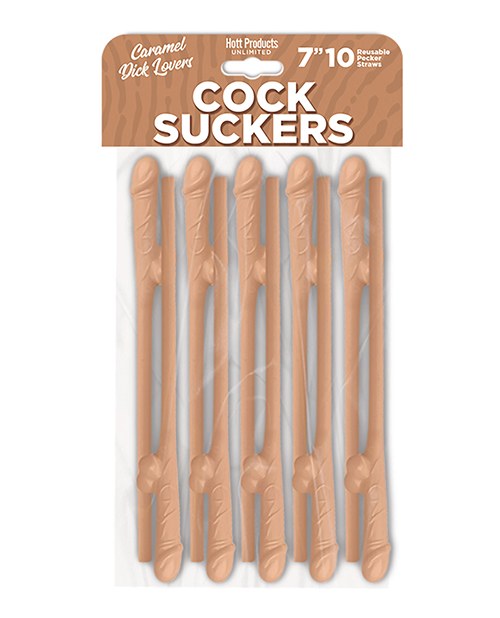 Penis Straws Caramel Color
