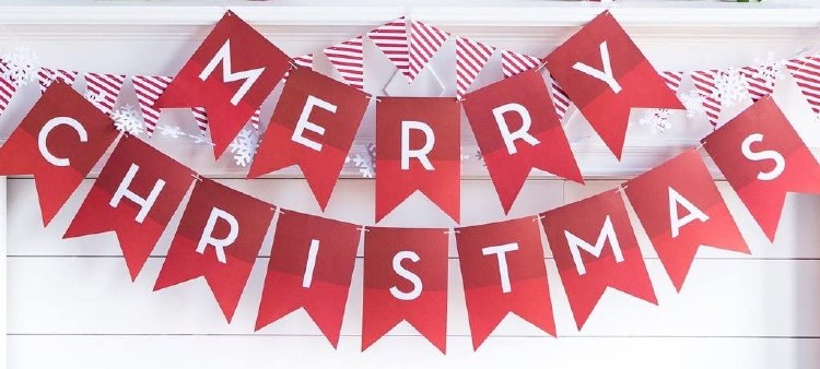 Merry Christmas Banner ~ 8'