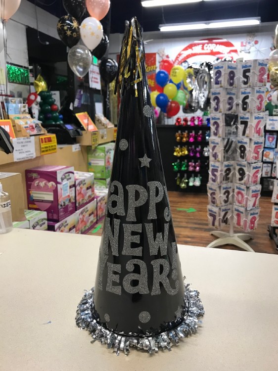 Tall New Years Hat - Black