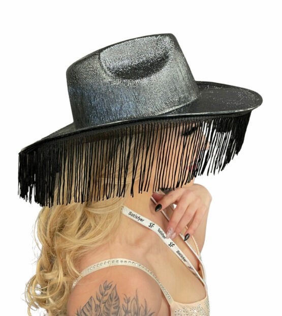 Cowboy Hat w/ Fringe Black