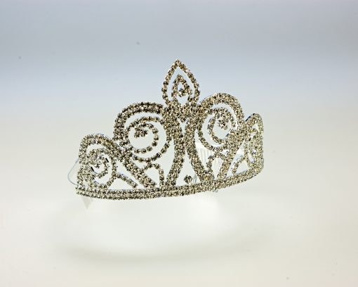 Tiara Silver Rhinestone Large