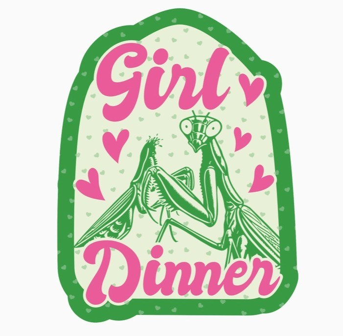 Sticker Girl Dinner Mantis