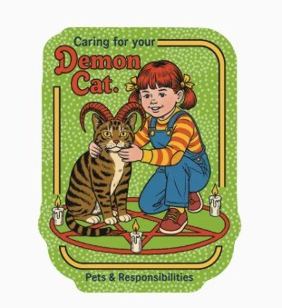 Sticker Demon Cat