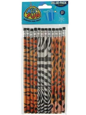 Animal Print Pencils 12 pk