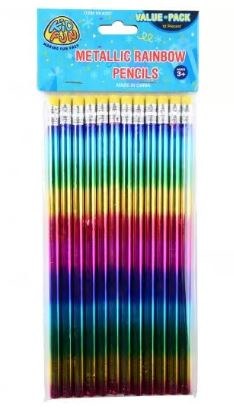 Metallic Rainbow Pencils 12pk