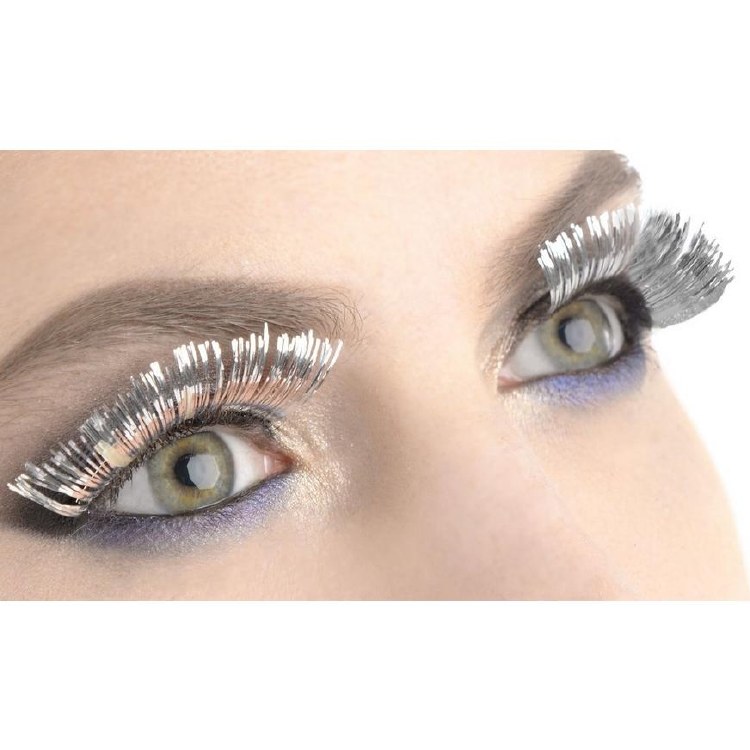 Eyelashes Metallic Silver